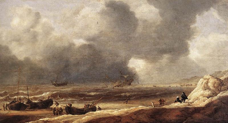 PORCELLIS, Jan Shipwreck on a Beach af